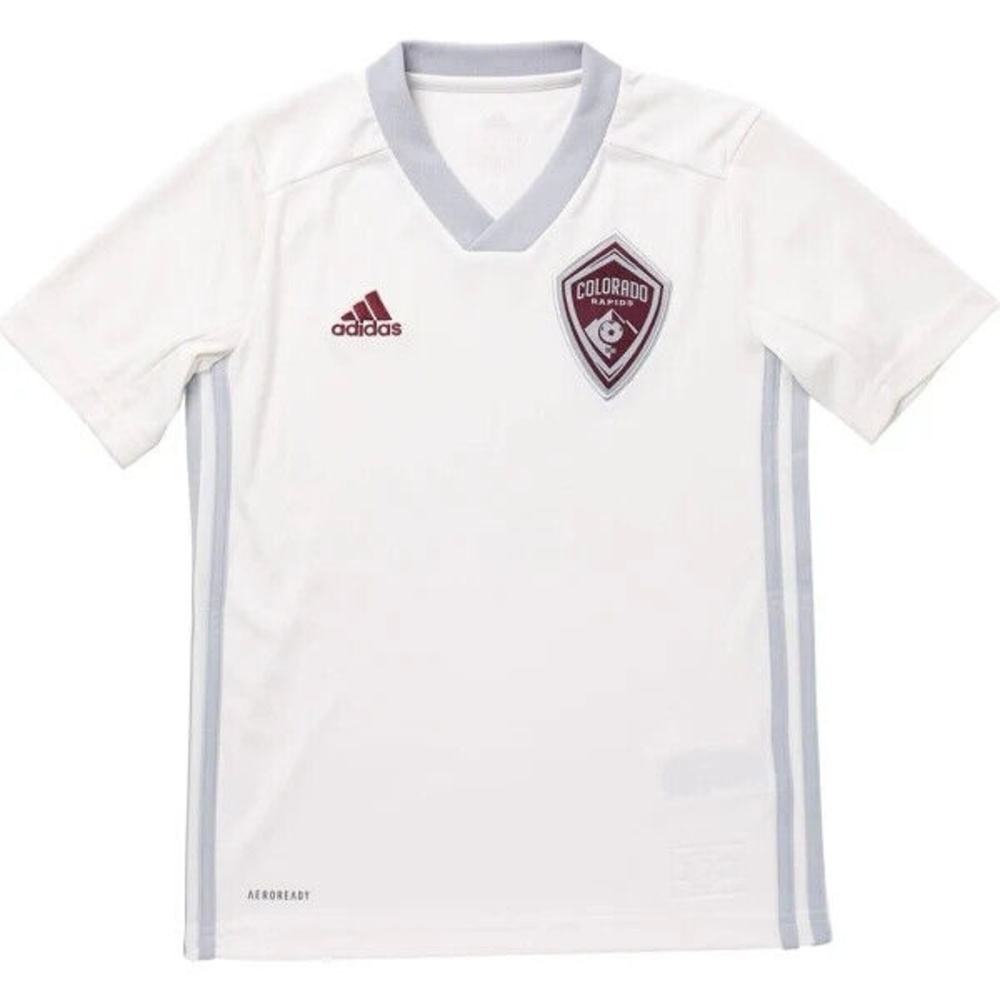 Adidas Colorado Rapids Football Jersey Top Boys Youth M 11-12Y White $65 NWT